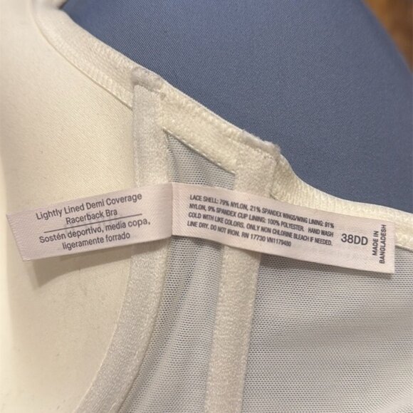 Auden Womens Lightly Lined Demi Coverage Racerback Front Closure Bra (Size:38DD) - Picture 9 of 9